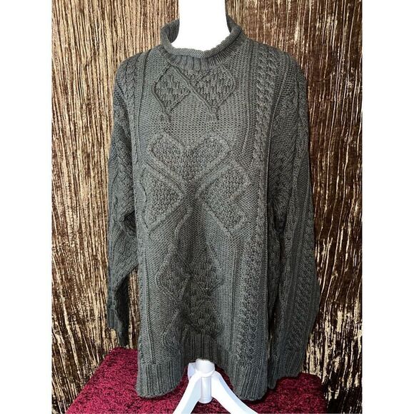 Men’s Irish Merino Wool Fisherman’s Sweater 2X - Picture 8 of 8